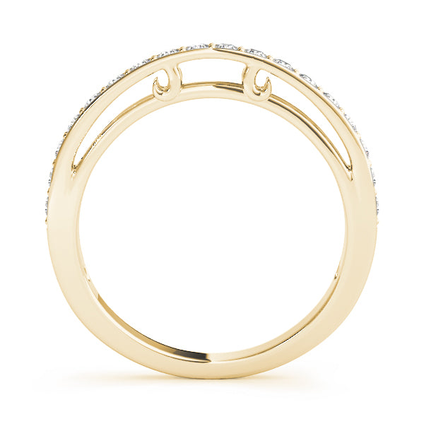 Prong Set Half Eternity Ring in Gold & Platinum
