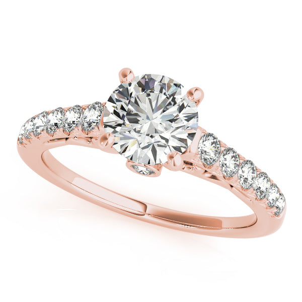 Signature Prong-Set Round Diamond Engagement Ring — 9K/18K Gold & Platinum