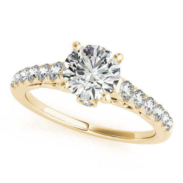 Signature Prong-Set Round Diamond Engagement Ring — 9K/18K Gold & Platinum