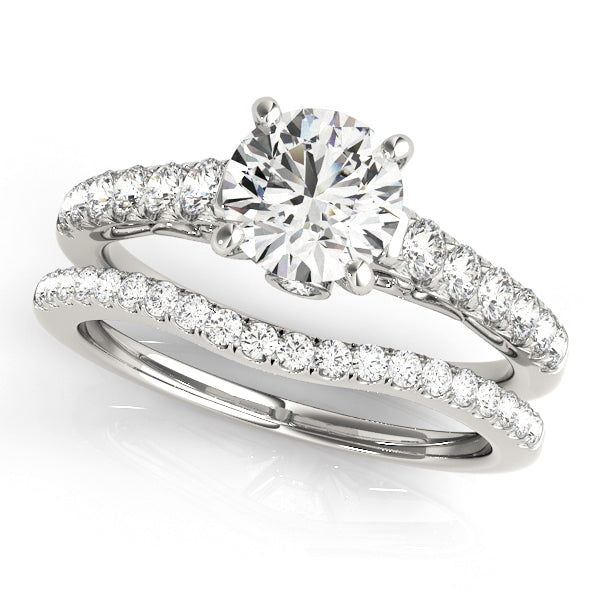 Signature Prong-Set Round Diamond Engagement Ring — 9K/18K Gold & Platinum