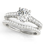 Signature Prong-Set Round Diamond Engagement Ring — 9K/18K Gold & Platinum