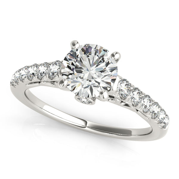 Signature Prong-Set Round Diamond Engagement Ring — 9K/18K Gold & Platinum