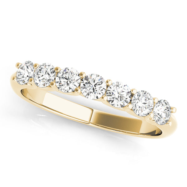 Prong Set Half Eternity Ring in Gold & Platinum