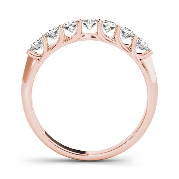 Prong Set Half Eternity Ring in Gold & Platinum