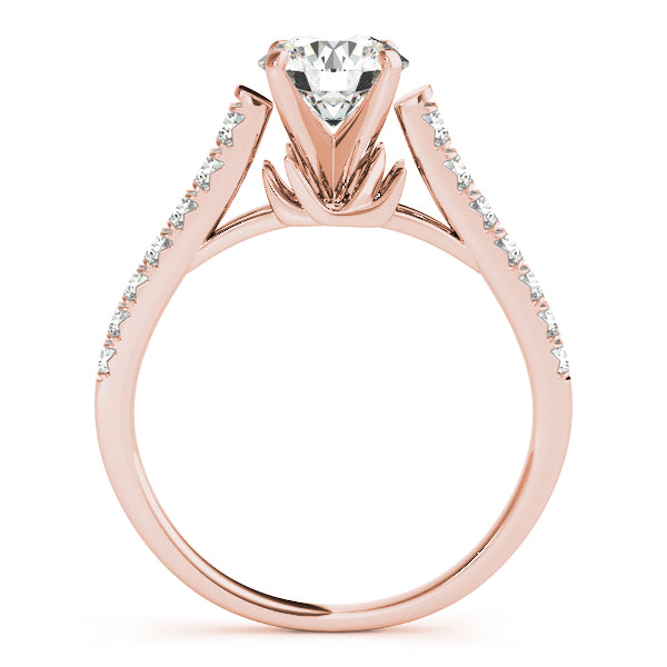 Regal Prong-Set Round Diamond Engagement Ring — 9K/18K Gold & Platinum