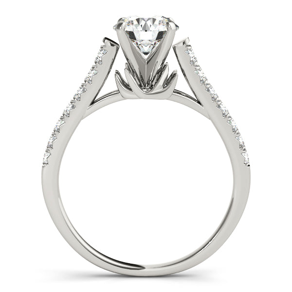 Regal Prong-Set Round Diamond Engagement Ring — 9K/18K Gold & Platinum