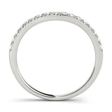 Split Prong Curved Half Eternity Ring in Gold & Platinum