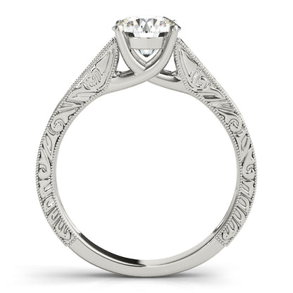 IGI Lab-Grown D-VVS Round Cut Diamond Solitarie Engagement Ring.