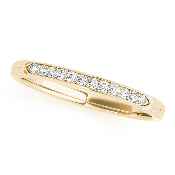 Prong Set Half Eternity Ring in Gold & Platinum