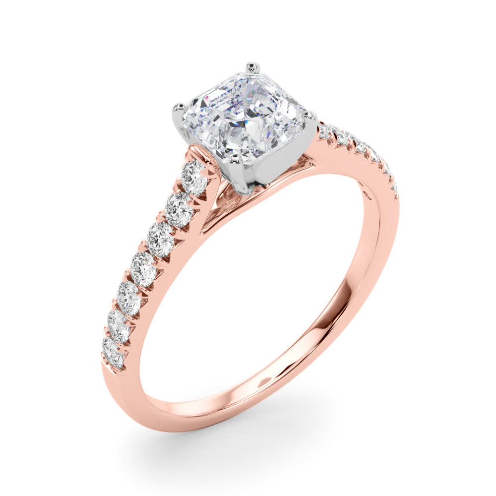 Celestial Prong-Set Round Diamond Engagement Ring — 9K/18K Gold & Platinum