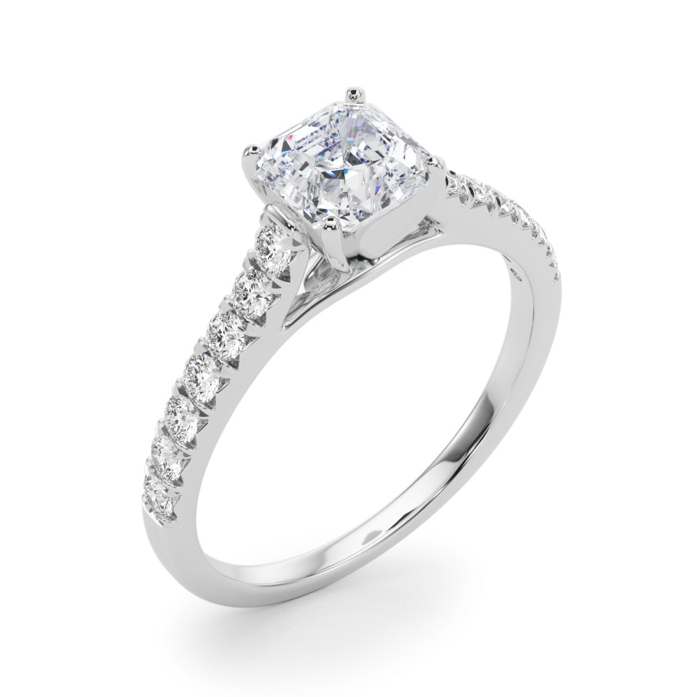 Celestial Prong-Set Round Diamond Engagement Ring — 9K/18K Gold & Platinum