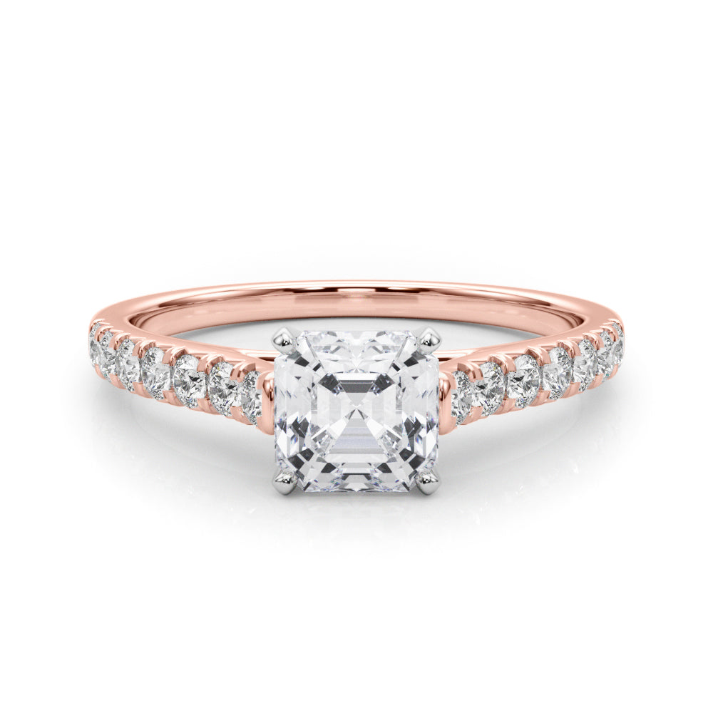 Celestial Prong-Set Round Diamond Engagement Ring — 9K/18K Gold & Platinum