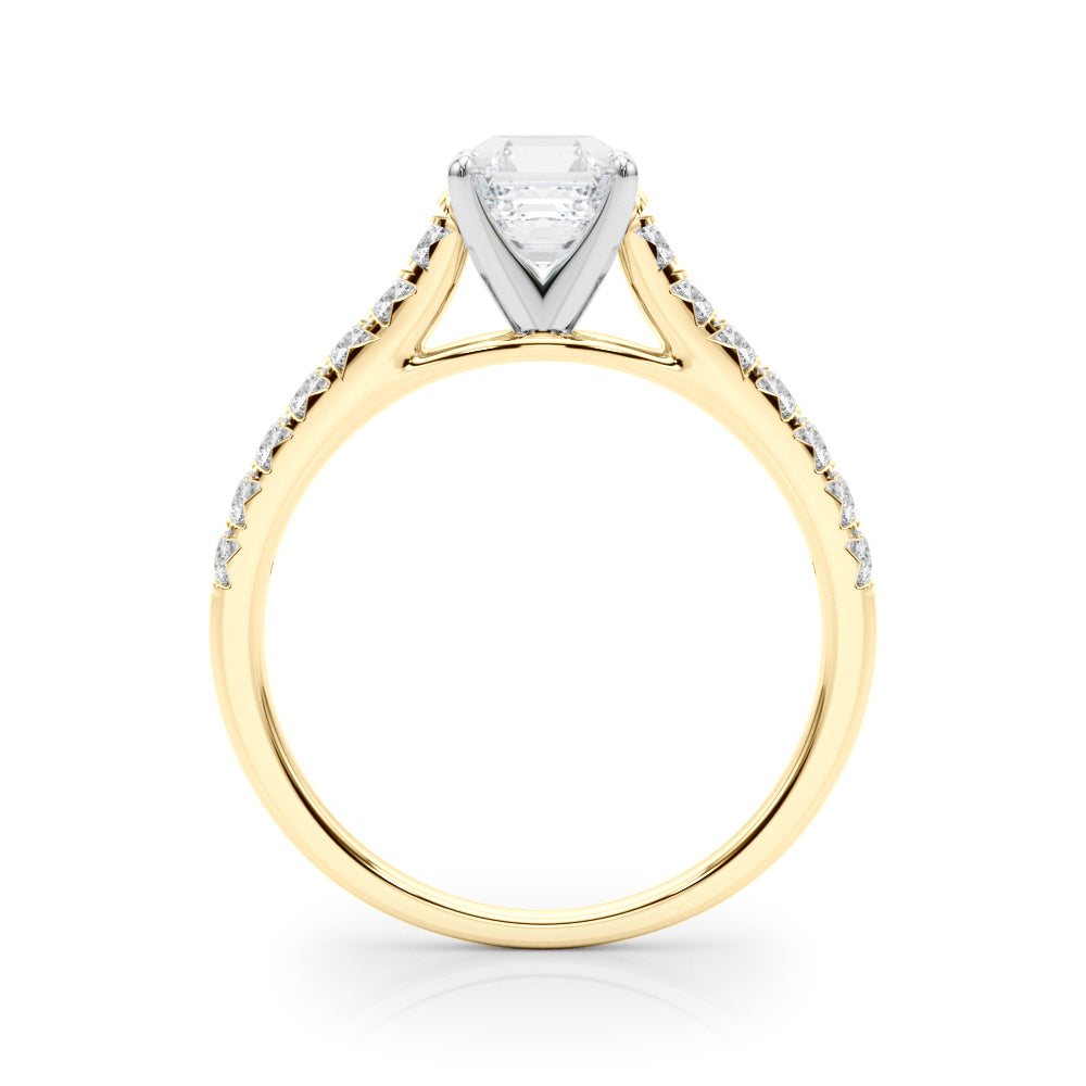 Celestial Prong-Set Round Diamond Engagement Ring — 9K/18K Gold & Platinum