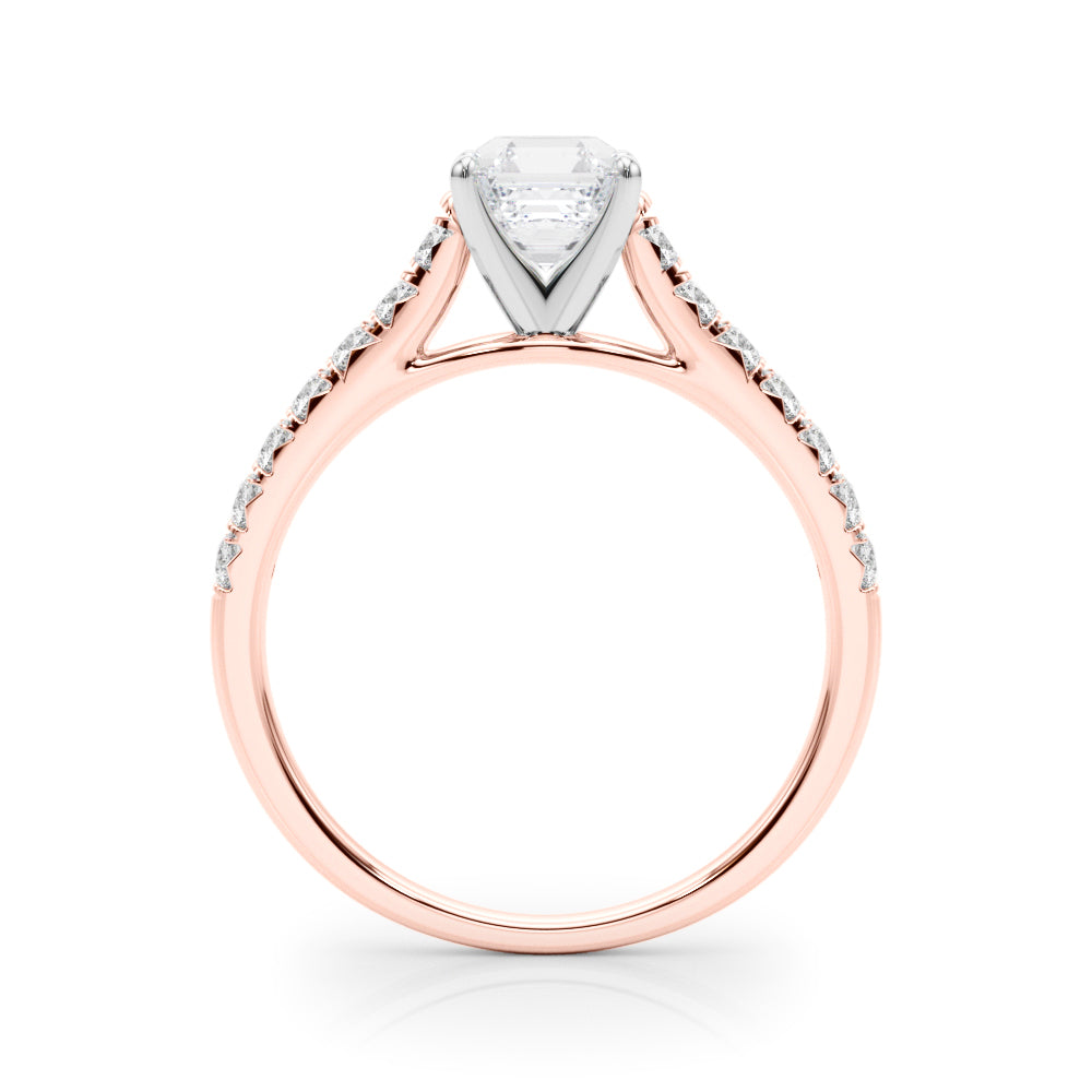 Celestial Prong-Set Round Diamond Engagement Ring — 9K/18K Gold & Platinum