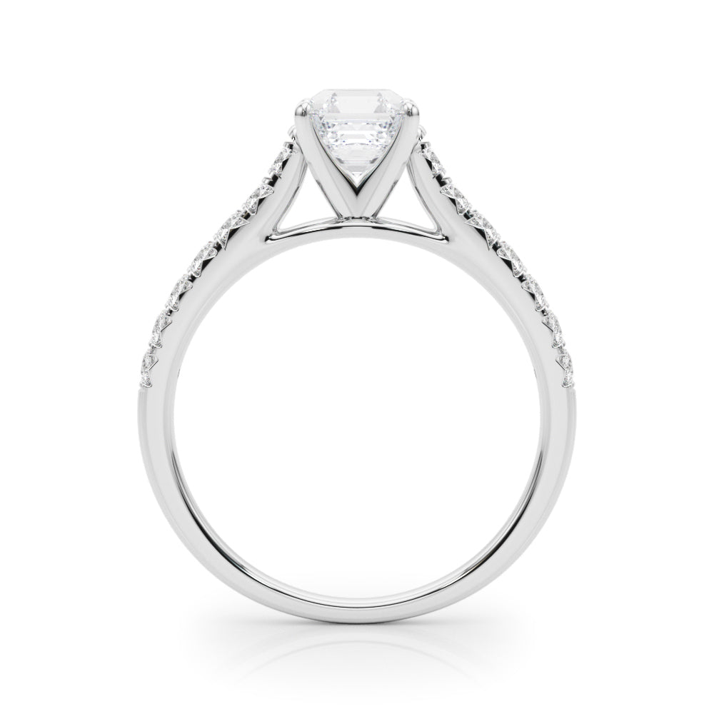 Celestial Prong-Set Round Diamond Engagement Ring — 9K/18K Gold & Platinum
