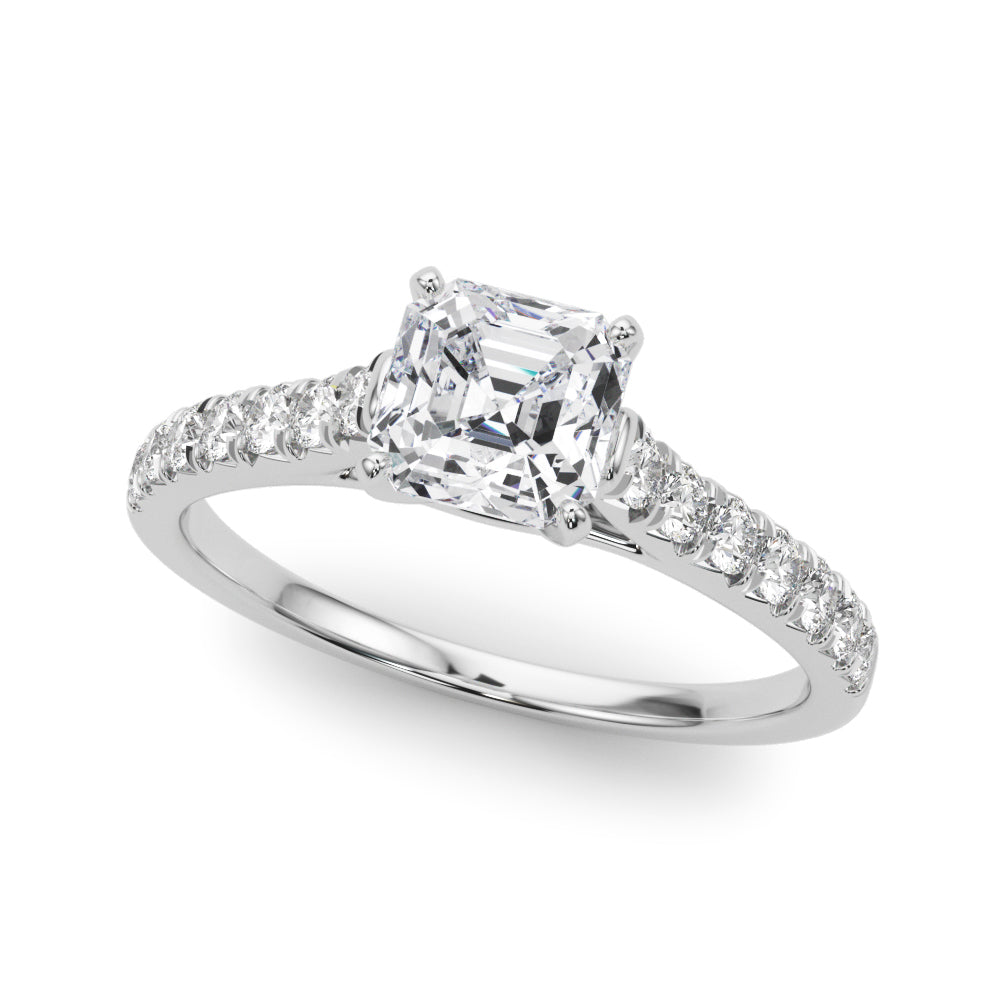 Celestial Prong-Set Round Diamond Engagement Ring — 9K/18K Gold & Platinum