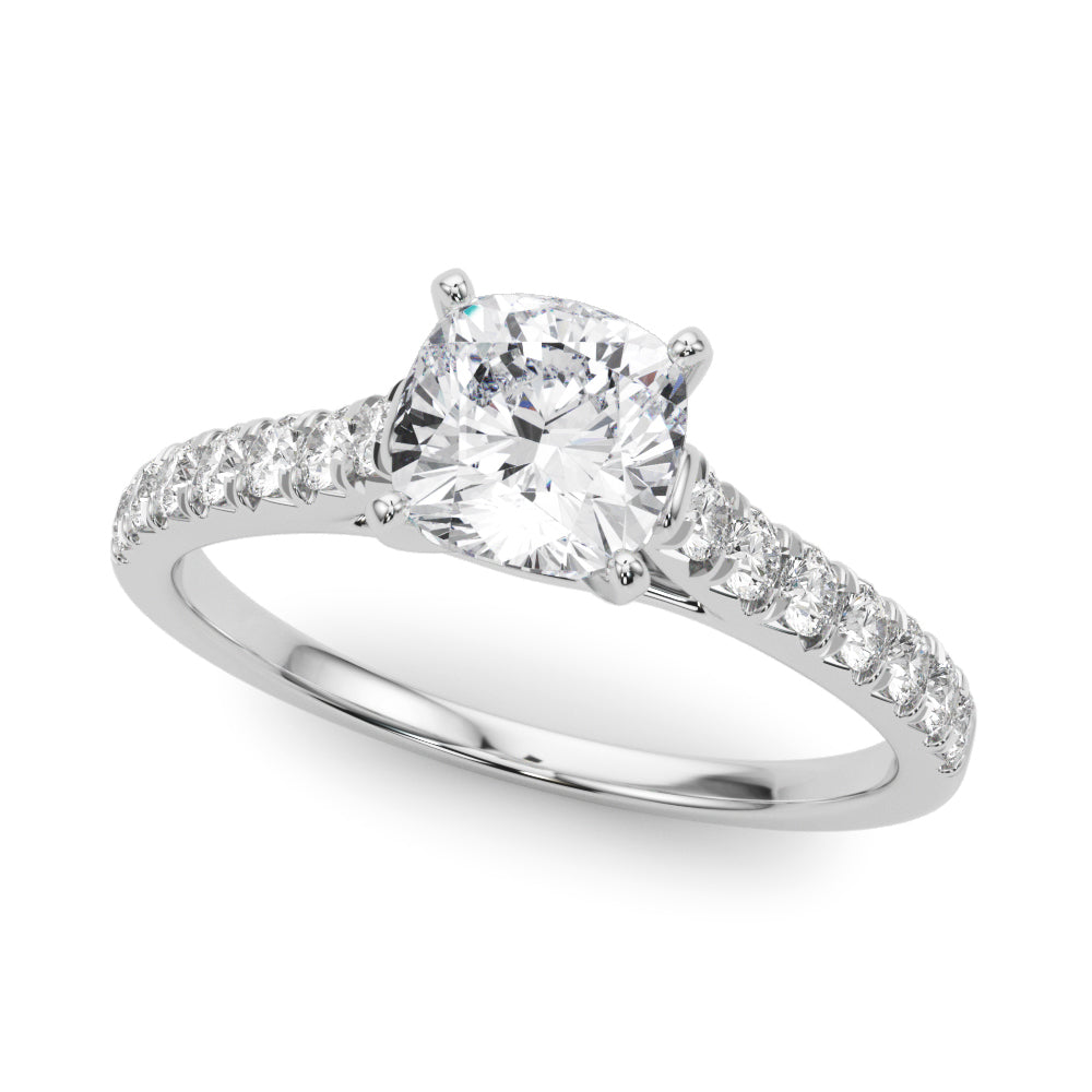 Celestial Prong-Set Round Diamond Engagement Ring — 9K/18K Gold & Platinum