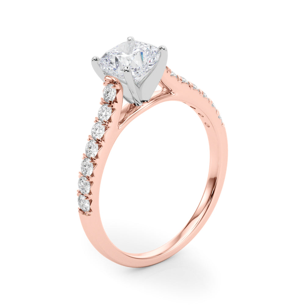 Celestial Prong-Set Round Diamond Engagement Ring — 9K/18K Gold & Platinum