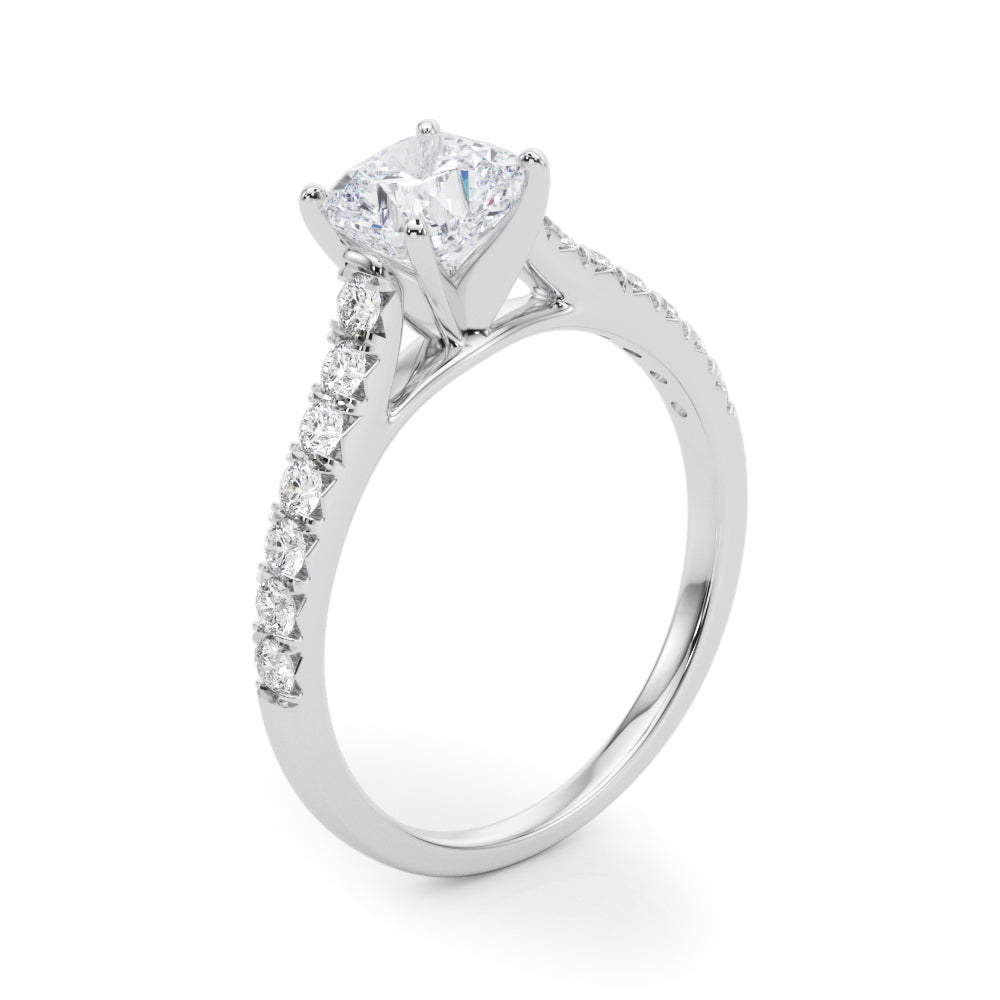 Celestial Prong-Set Round Diamond Engagement Ring — 9K/18K Gold & Platinum