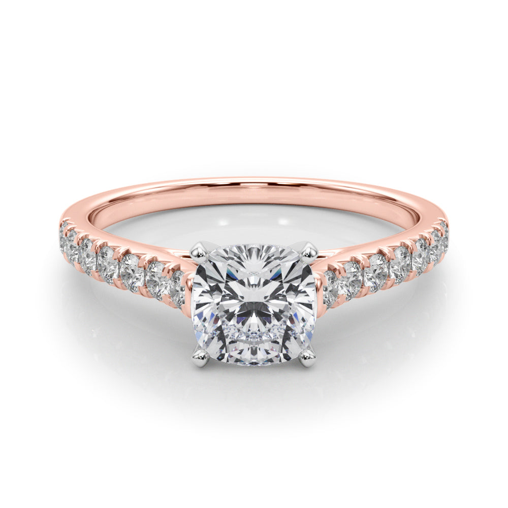 Celestial Prong-Set Round Diamond Engagement Ring — 9K/18K Gold & Platinum