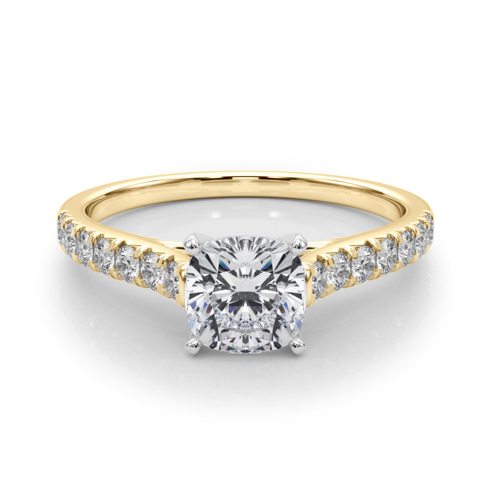 Celestial Prong-Set Round Diamond Engagement Ring — 9K/18K Gold & Platinum