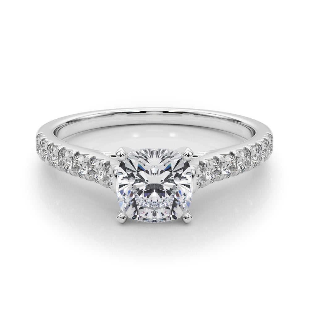 Celestial Prong-Set Round Diamond Engagement Ring — 9K/18K Gold & Platinum