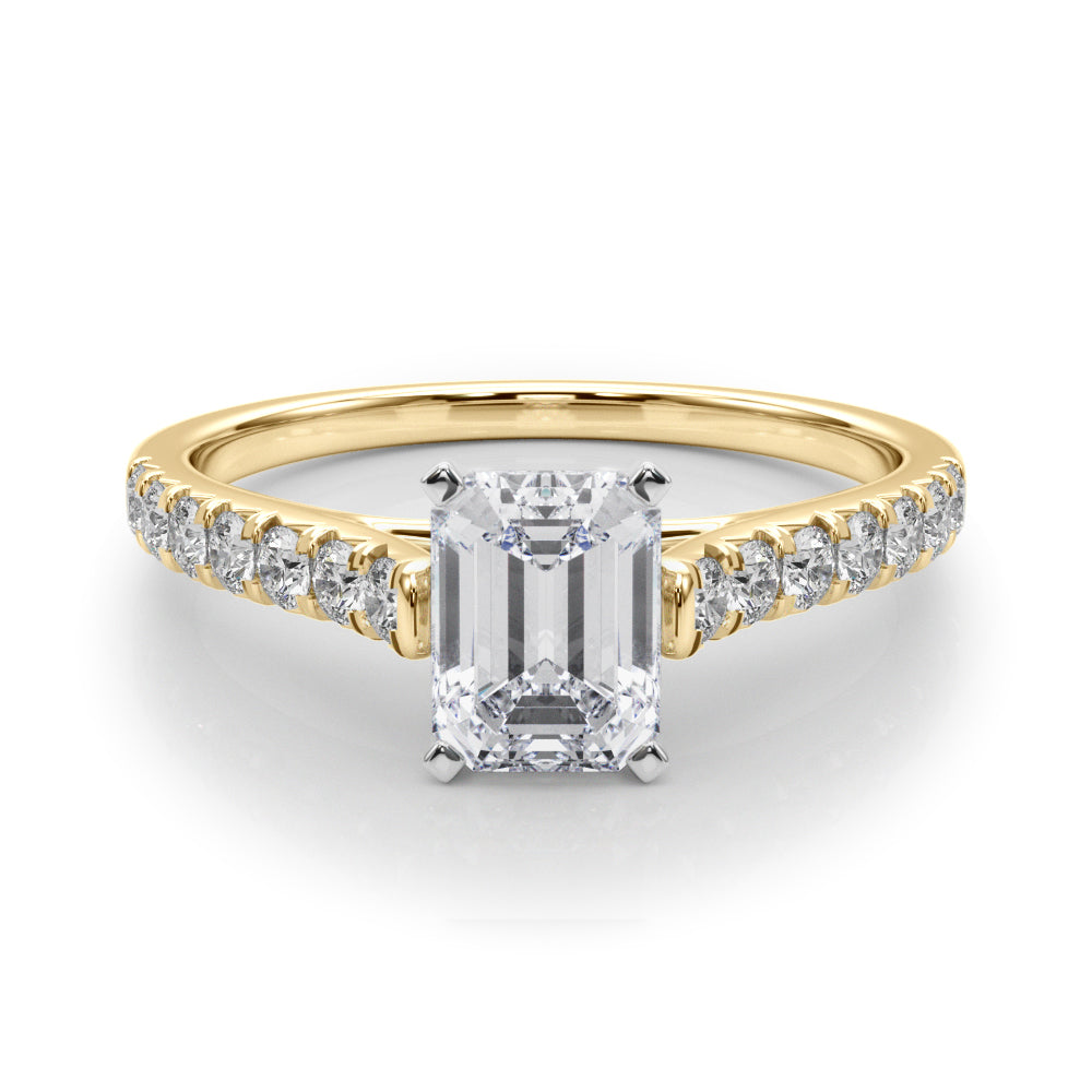 Celestial Prong-Set Round Diamond Engagement Ring — 9K/18K Gold & Platinum