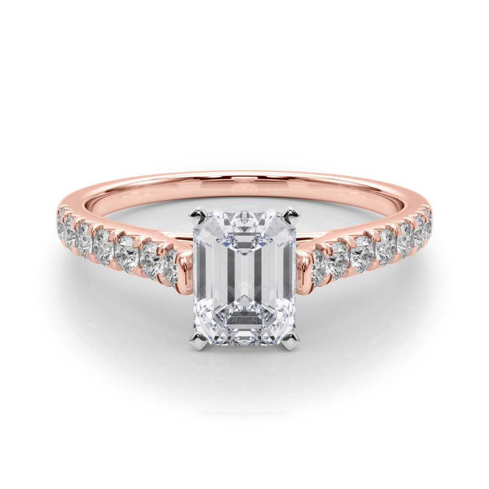 Celestial Prong-Set Round Diamond Engagement Ring — 9K/18K Gold & Platinum