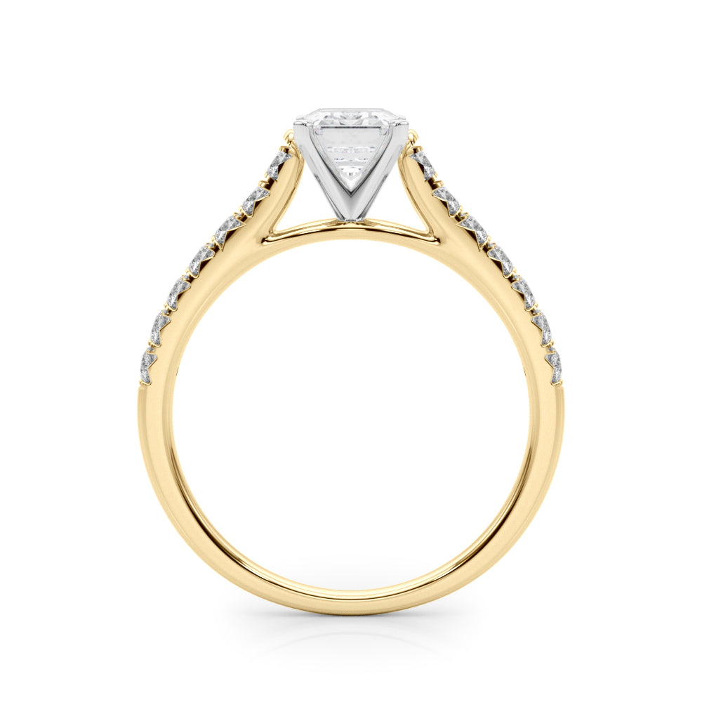 Celestial Prong-Set Round Diamond Engagement Ring — 9K/18K Gold & Platinum