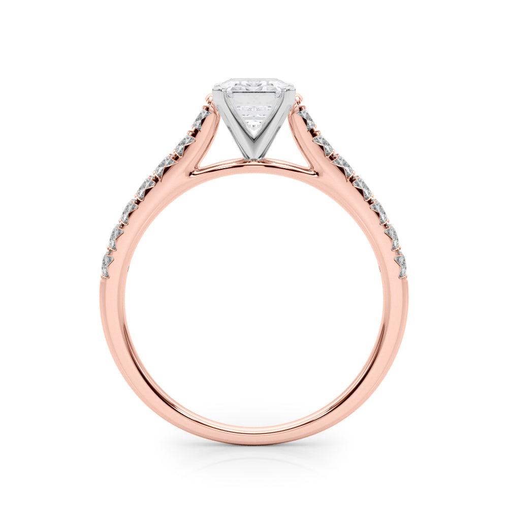Celestial Prong-Set Round Diamond Engagement Ring — 9K/18K Gold & Platinum