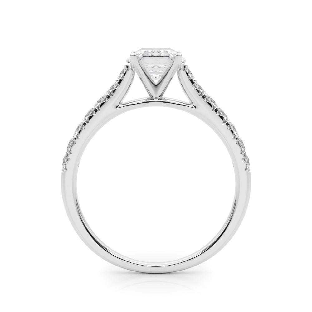 Celestial Prong-Set Round Diamond Engagement Ring — 9K/18K Gold & Platinum