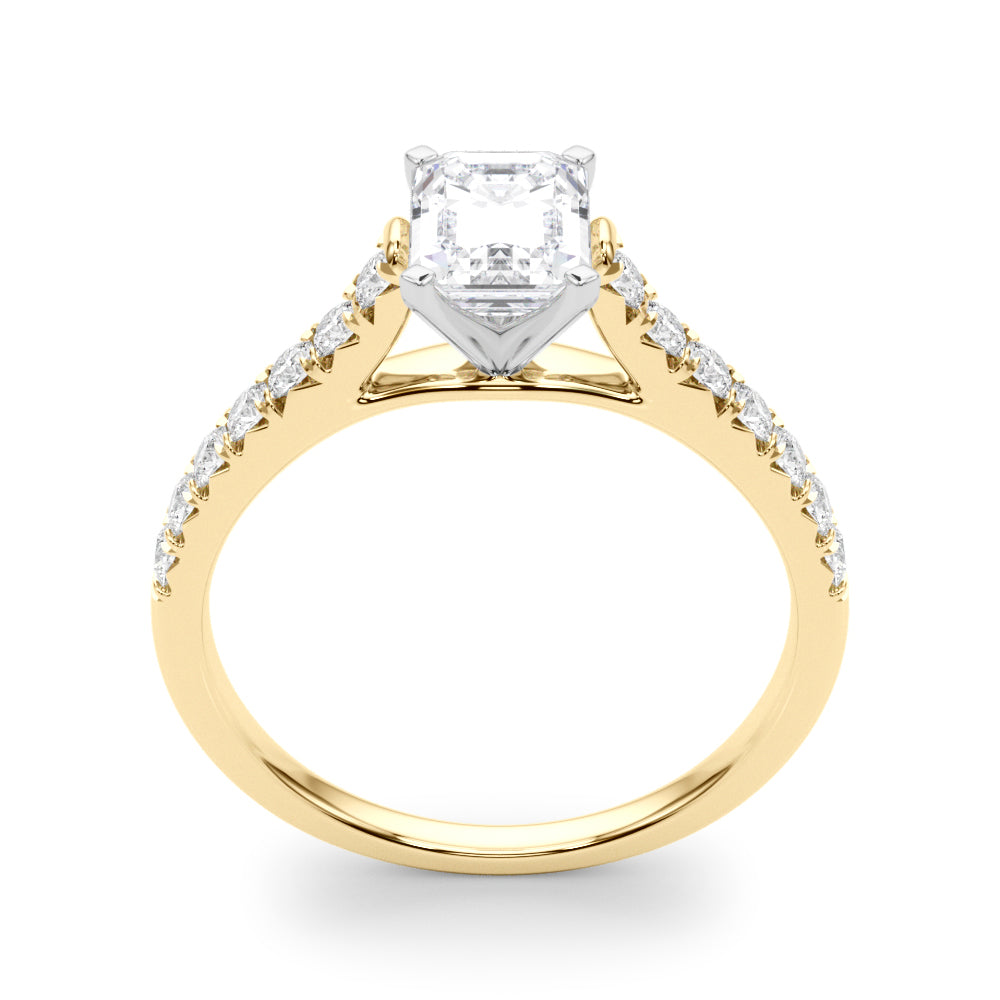 Celestial Prong-Set Round Diamond Engagement Ring — 9K/18K Gold & Platinum