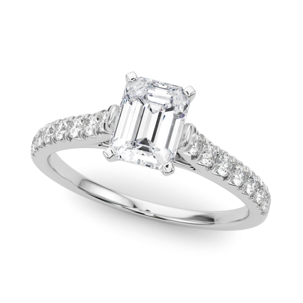 Celestial Prong-Set Round Diamond Engagement Ring — 9K/18K Gold & Platinum