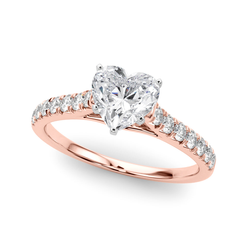 Celestial Prong-Set Round Diamond Engagement Ring — 9K/18K Gold & Platinum