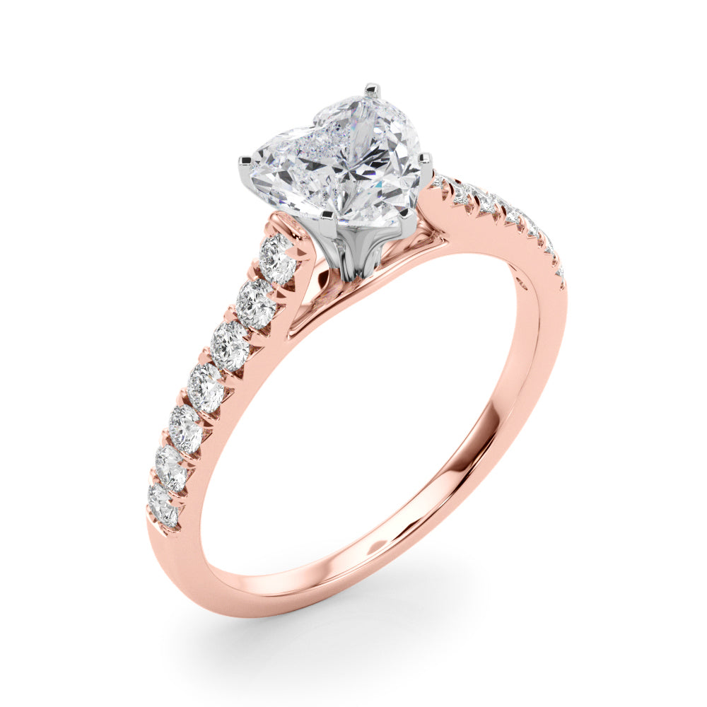 Celestial Prong-Set Round Diamond Engagement Ring — 9K/18K Gold & Platinum