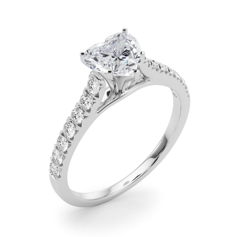 Celestial Prong-Set Round Diamond Engagement Ring — 9K/18K Gold & Platinum
