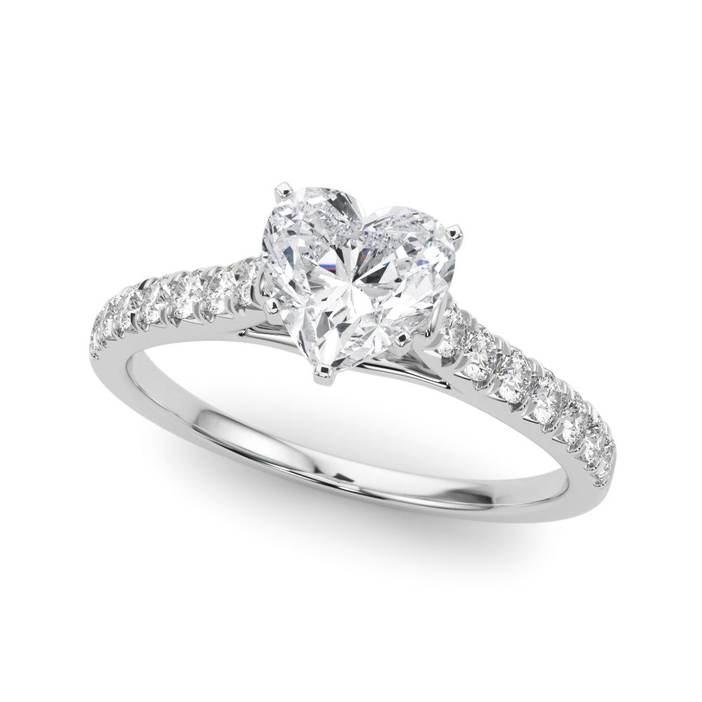 Celestial Prong-Set Round Diamond Engagement Ring — 9K/18K Gold & Platinum