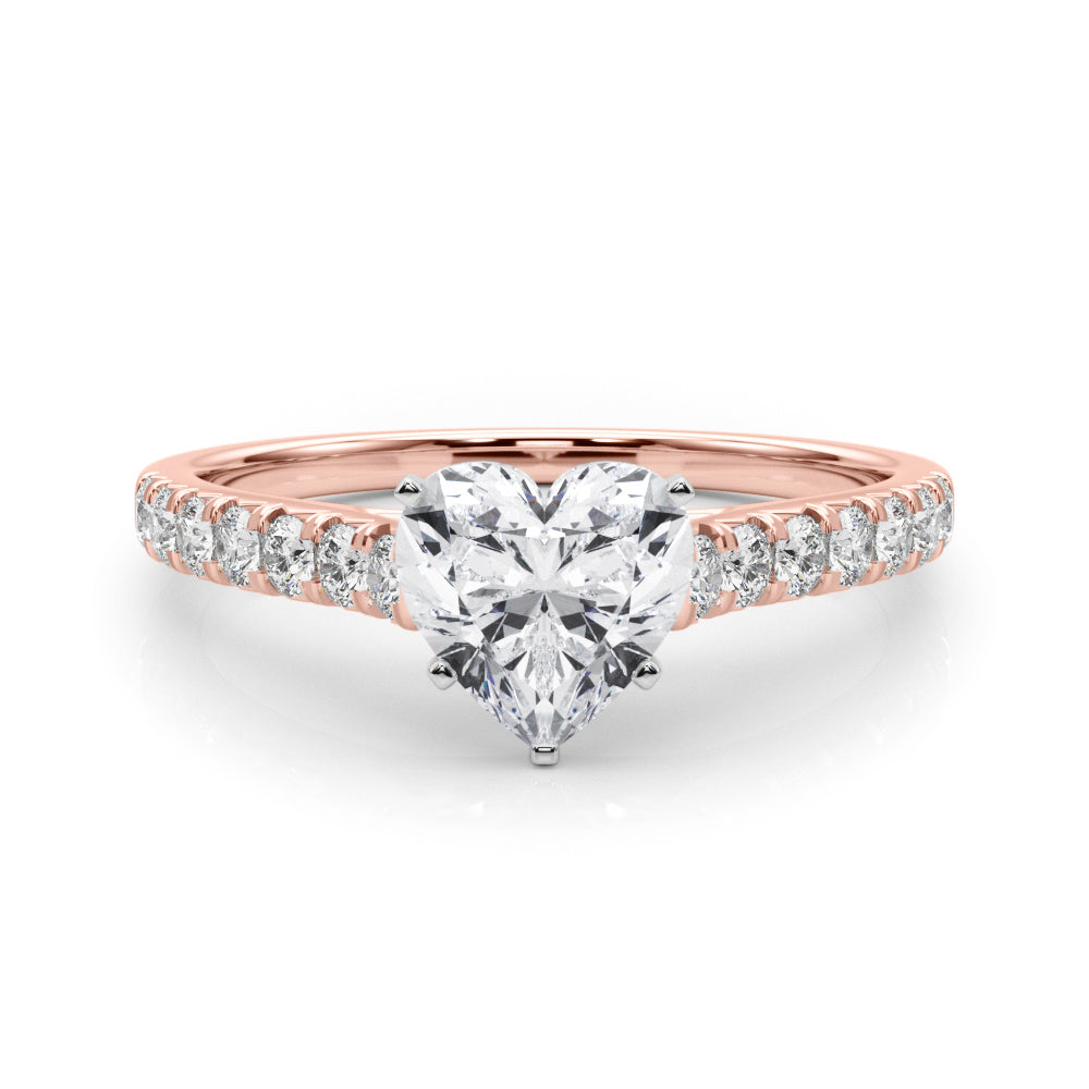Celestial Prong-Set Round Diamond Engagement Ring — 9K/18K Gold & Platinum