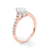 Celestial Prong-Set Round Diamond Engagement Ring — 9K/18K Gold & Platinum