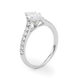 Celestial Prong-Set Round Diamond Engagement Ring — 9K/18K Gold & Platinum