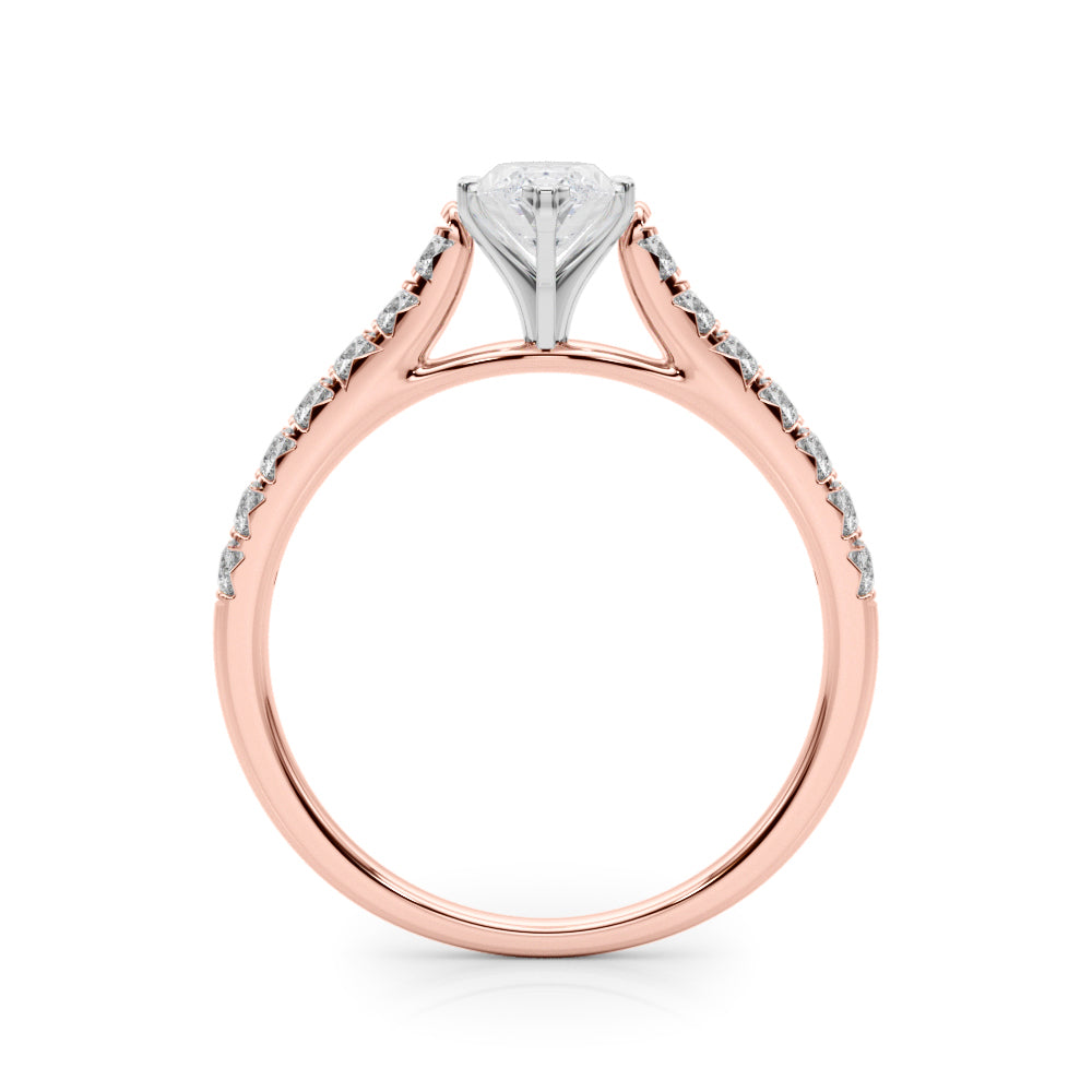 Celestial Prong-Set Round Diamond Engagement Ring — 9K/18K Gold & Platinum