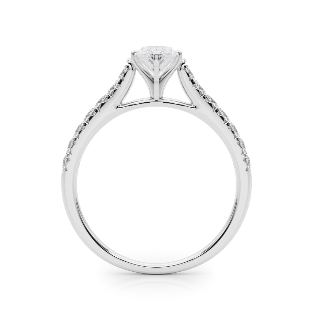 Celestial Prong-Set Round Diamond Engagement Ring — 9K/18K Gold & Platinum