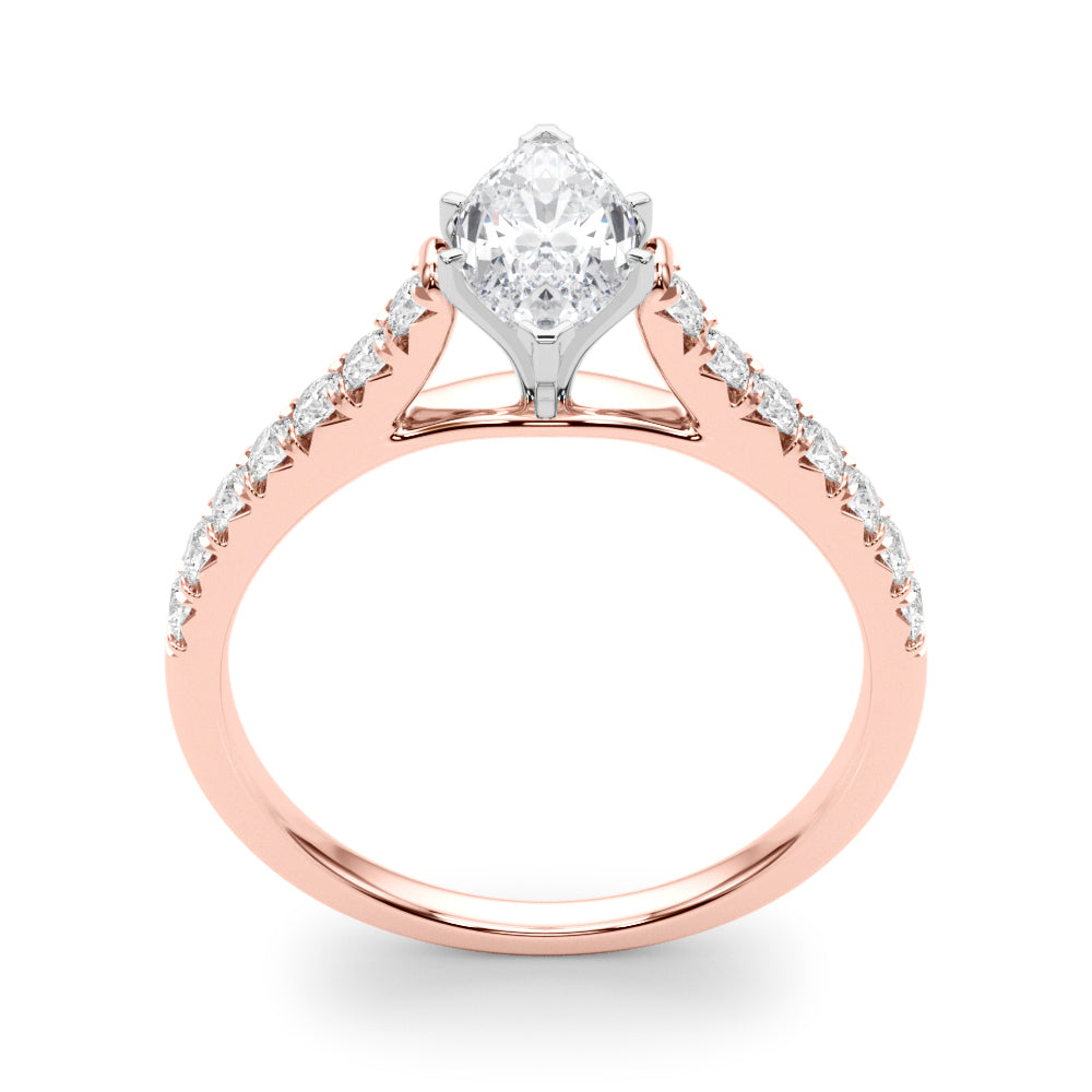 Celestial Prong-Set Round Diamond Engagement Ring — 9K/18K Gold & Platinum