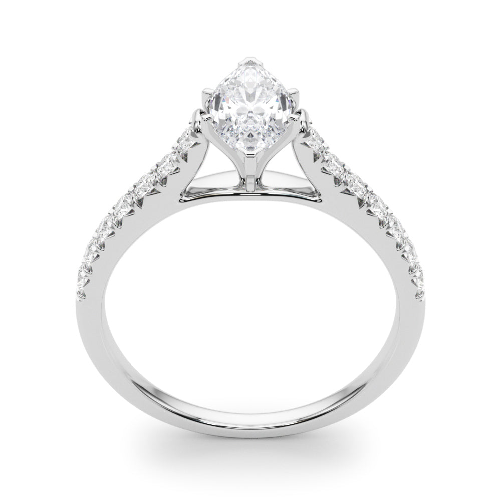 Celestial Prong-Set Round Diamond Engagement Ring — 9K/18K Gold & Platinum