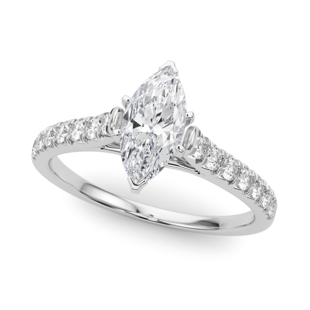 Celestial Prong-Set Round Diamond Engagement Ring — 9K/18K Gold & Platinum