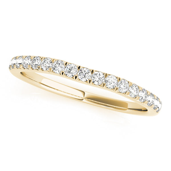 Split Prong Half Eternity Ring in Gold & Platinum