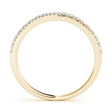 Split Prong Half Eternity Ring in Gold & Platinum