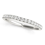 Split Prong Half Eternity Ring in Gold & Platinum