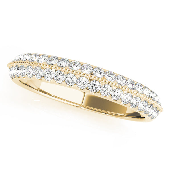 Prong Set Half Eternity Ring in Gold & Platinum