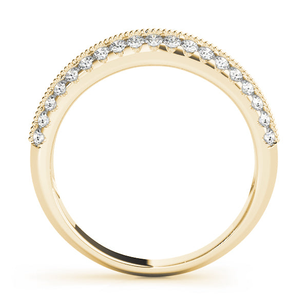 Prong Set Half Eternity Ring in Gold & Platinum